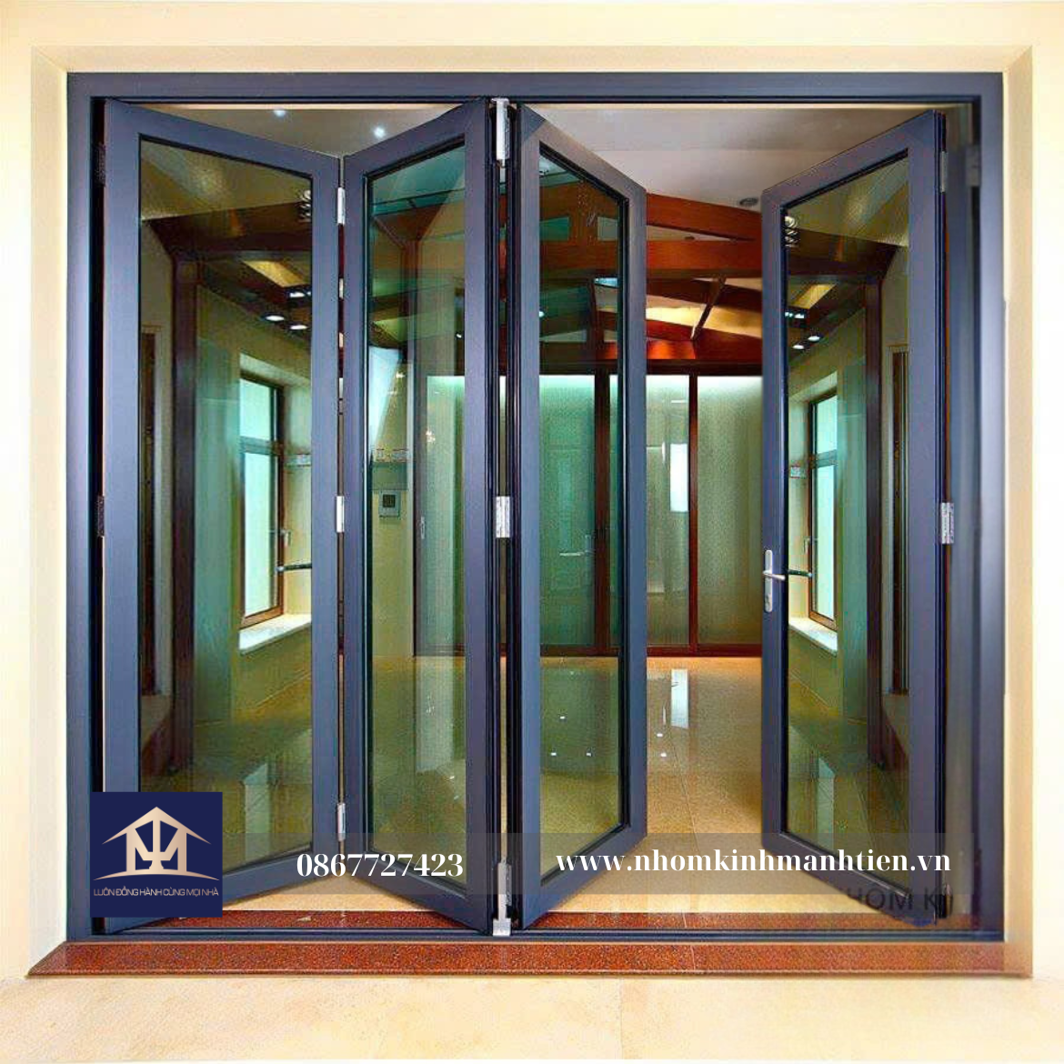 Cửa Nhôm Kính Xếp Trượt Xingfa Mạnh Tiến