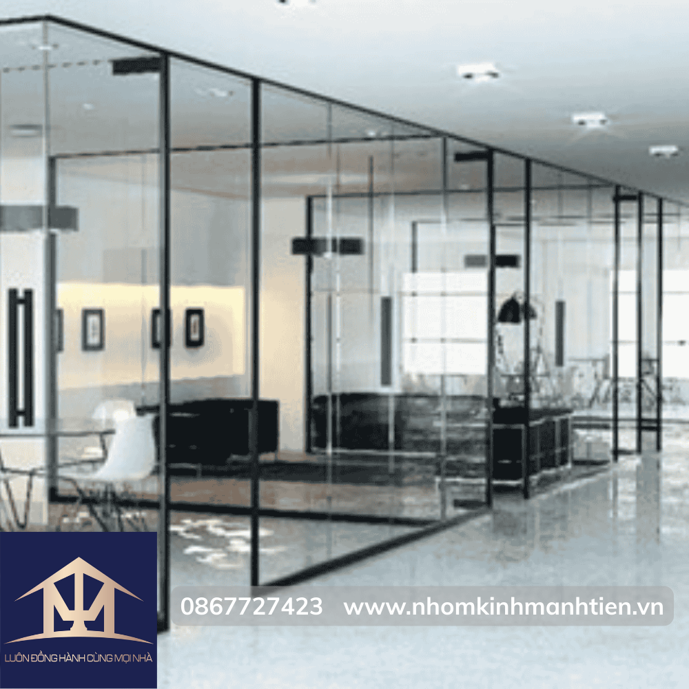 Vách ngăn nhôm kính Mạnh Tiến